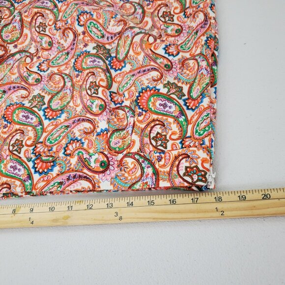Talbtos Womens Colorful Paisley Scalloped Hem Skirt Size 14 Petite Bright Preppy - Picture 6 of 8